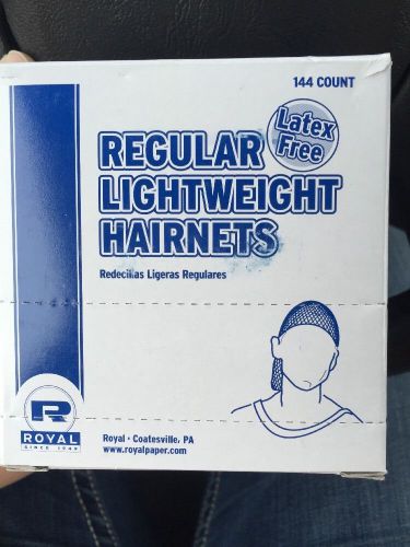 NEW 2880 ROYAL 24&#034; LIGHTWEIGHT HAIRNETS LATEX FREE DARK BROWN