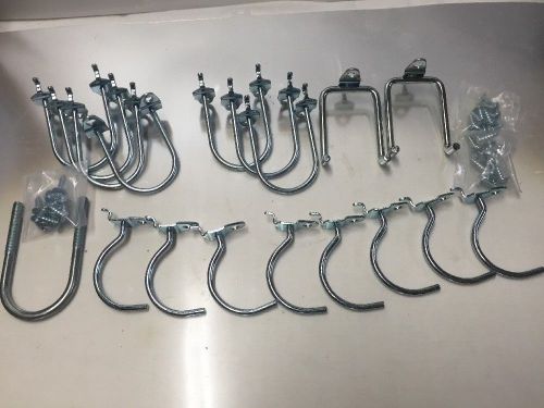 Heavy duty pegboard clips, racks, hammer holders with screws for sale