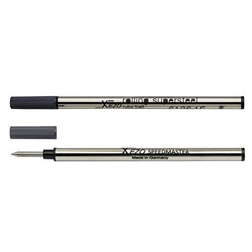 Xezo Pens Speedmaster Fine Rollerball Refills, Pack of 2, Black Ink
