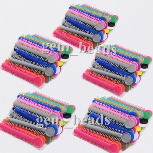 NEW type 15 Packs (1040pcs/pk) Dental Orthodontic Multi-color Ligature Ties