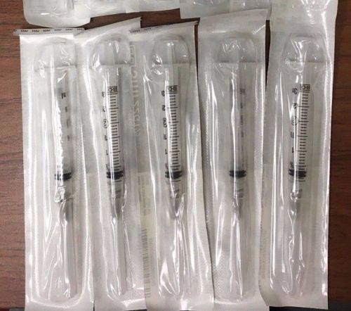 5 NIP 3ml / 3cc Syringe with Detachable Needle Luer Lock 22ga X 1 1/2 Inch