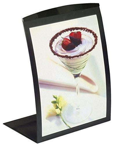Displays2go Set of 2, Magnetic Sign Holder with Curved Design for 8.5 x 11