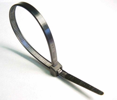 8&#034; uv black heavy duty 50 lb.tensile nylon cable tie- 16,000 pcs- free shipping for sale