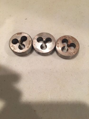 (3) Hanson Ace 14-20 NS 14-20NS Round Fractional Dies. QTY 3. ID 904