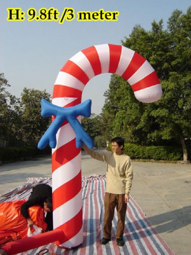 10&#039;ft 3m inflatable advertising promotion giant candy cane candy stick for sale