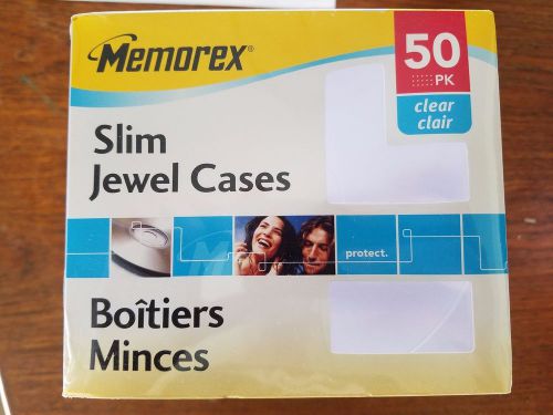Memorex Clear Slim CD Jewel Cases - 50 Pack