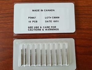 50 CARBIDE DENTAL BURS FRICTION GRIP  FG 957  -  MADE IN CANADA - NEW