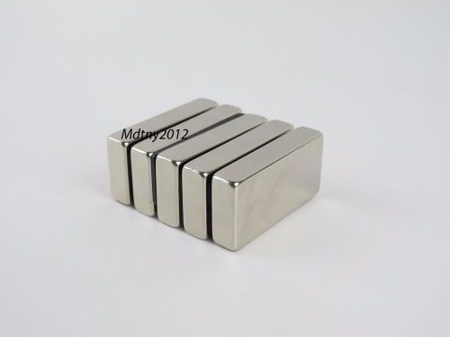 5pcs Neodymium Block Magnet 50x25x10mm N52 Super Strong Rare Earth Magnets