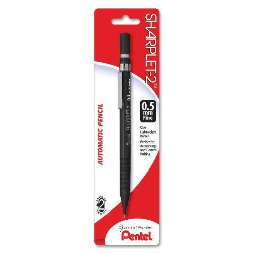 Pentel sharplet-2 automatic pencil, 0.5mm, black, 1 pack (a125bp-k6) for sale