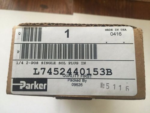 Parker L7452440153B Solenoid Valve New in Unopened Box