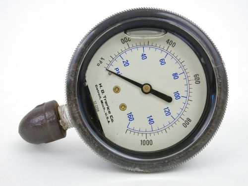 H.D. Trerice Pressure Gauge Detroit, Michigan 0-160 PSI 52-2250 industrial Meter