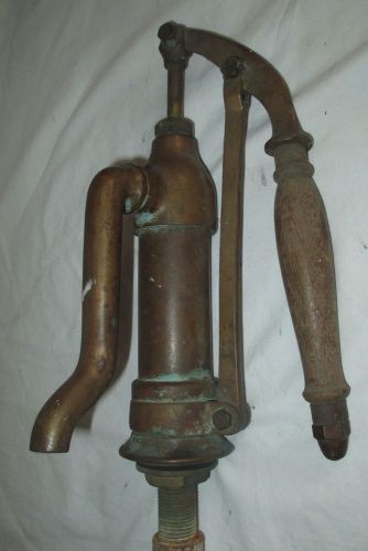 Antique solid brass &amp; wood handle beer keg tap tapper for sale