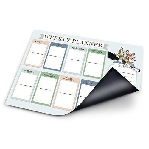 Board Wx Magnetic Weekly Planner for Fridge At a Glance Family Calendar with Dry