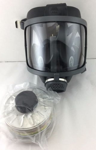 Scott/sea domestic preparedness fp gas mask with filter, voice amp, &amp; carry case for sale