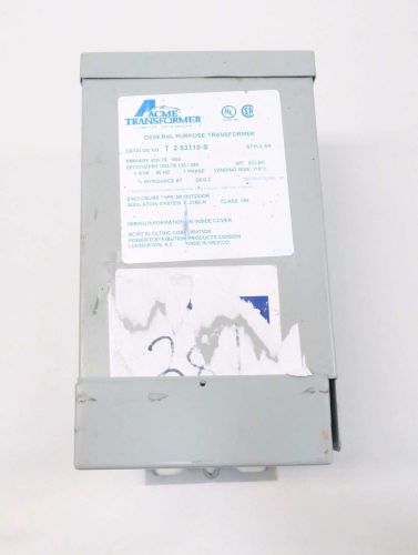 Acme t 2-53110-s 1kva 1ph 600v-ac 120/240v-ac voltage transformer d546727 for sale
