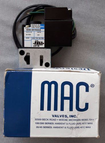 MAC VALVE 189B-591HAAA PNEUMATIC VALVE - NEW