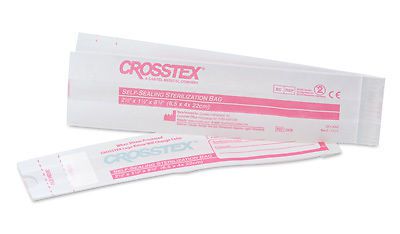 2-1/2&#034; x 1-1/2&#034; x 8-3/4&#034; Crosstex® Autoclavable Gusseted Paper Bag (1,000 Bags)