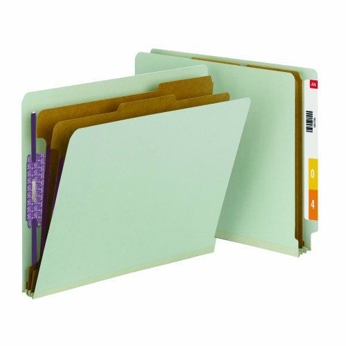 Smead End Tab Classification File Folders with SafeSHIELD Fasteners, Letter