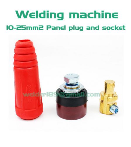 Welding Cable Connector Male Plug Connectors Socket 10-25mm2 Red Quick Fitting