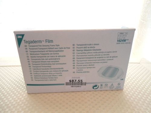 3M Tegaderm-Film 1624W 100sheet Transparent Adhesive Wound Care Water Proof