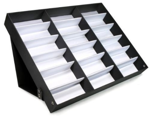 Sunglasses Case Display Rack Holder Stand Organizer Storage 18 Eyewear Tray Box