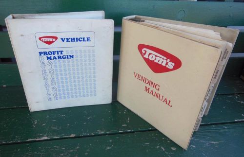 1970&#039;S TOM&#039;S LANCE VENDING MACHINE ROUTE MANUAL MAINTENANCE 3-RING BINDERS