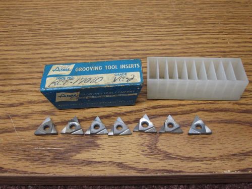 LOT OF NEW 7 ACME INDEXABLE GROOVING TOOL INSERTS THE KCT-17030 GRADE VC-2