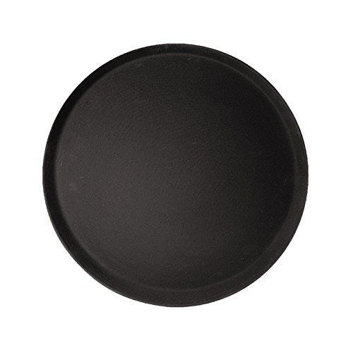 Co-Rect Products Co-Rect Plastic Round Rubber Lined Non-slip Tray, 14&#034;, Black