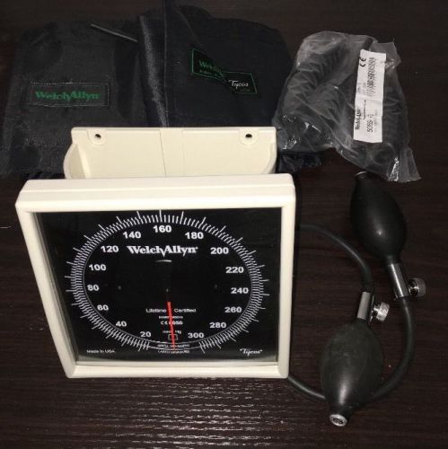 Welch allyn wall aneroid sphygmomanometer blood pressure cuffs included for sale