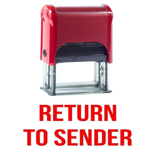 RETURN TO SENDER Classic Self Inking Rubber Stamp (Red Ink) Medium