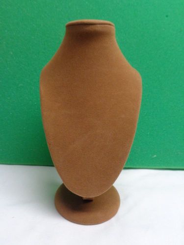 NECK FORM VELVET NECKLACE STAND JEWELRY PENDANT CHAIN DISPLAY 6 3/4&#034; TALL