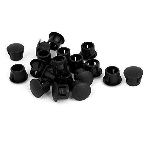 uxcell Plastic Snap in Mounting Locking 5/16 Panel Hole Plugs 20pcs Black