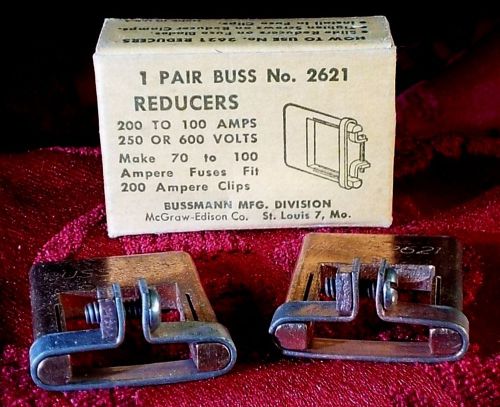 Bussman no. 2621 reducers - one pair - new surplus stock for sale