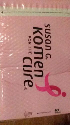 100 Pink 10.5 x 16 #5 Poly Bubble Mailers, breast cancer awareness