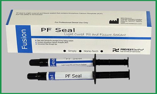 Prevest DenPro P F Seal light Cured Sealant Recommended Caries Syringe 2gm