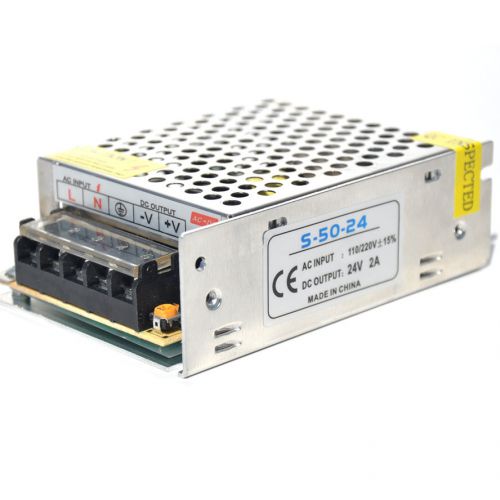 Ac 100v-240v to dc 24v 2a 48w voltage transformer switch power supply for led for sale