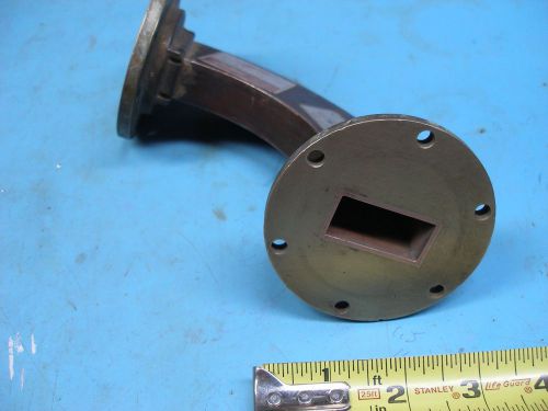 Rectangular waveguide wr137 5.8-8.2 ghz 90 deg  &#034;h&#034; bend ug choke flange for sale