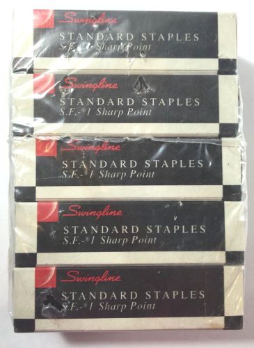 New Swingline Staples 5000 Per Box Sharp Point Standard 5 Pack SF 1 USA