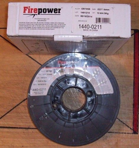 Firepower .023&#034;/.6mm steel mig wire 10 lb. spool alloy er70s6 # 1440-0211~ new for sale