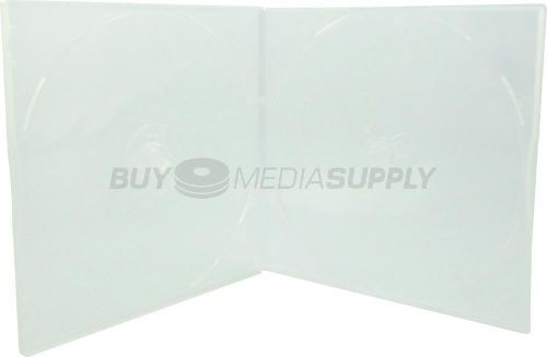 5mm slimline clear double 2 discs cd/dvd pp poly case - 20 pack for sale