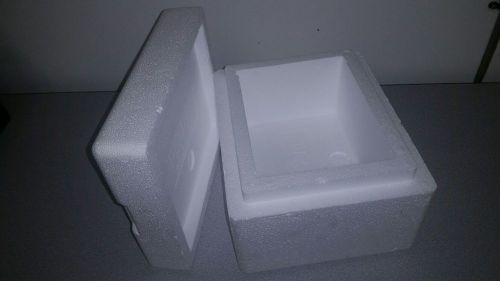 Styrofoam shipping container 9.75 x 6.25x 7&#034; OD Double Insulated Cooler Foam Box