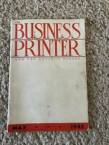 VINTAGE BUSINESS PRINTER AND THE CATALOG DIGEST MAY 1942 BOOK - TYPOGRAPHY