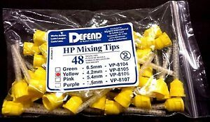 MixPac YELLOW HP Mixing Tips 4.2mm 48 Tips DEFEND VP-8105