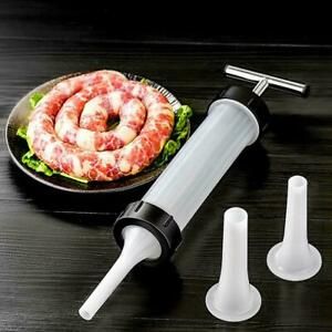 1*Manual Sausage Filling Machine Sausage Maker Homemade Meat Funnels J9L8
