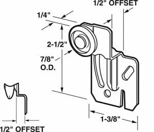 Prime-Line 16216-B Steel Single Wheel Sliding Door Roller Assembly 3/4 in.