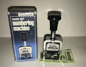 Vintage Bostitch #607 Six Wheel Numbering Machine Stamp