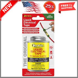 Star Brite Liquid Electrical Tape - 4 Oz Can with Applicator Brush Cap Black