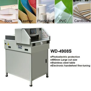 19.3&#034; Auto Double orbit Paper Guillotine Cutter Stack Cutting Machine Steel US