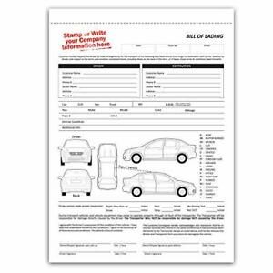 Vehicle Transport Bill of Lading (BOL) Form, 3 Part Carbonless (100 (3 Part)