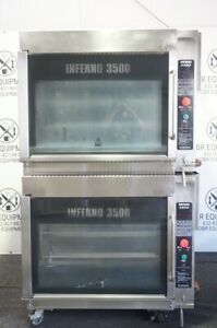 HARDT DOUBLE STACKED NATURAL GAS COMMERICAL ROTISSERIE MODEL INFERNO 3500 (CAPAC